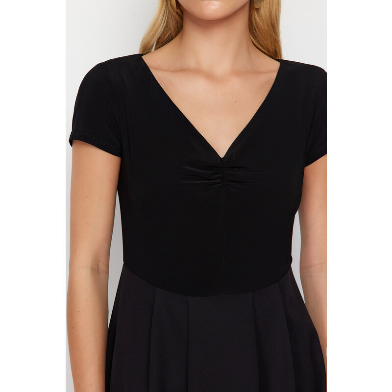 Trendyol Black Woven Midi Dress