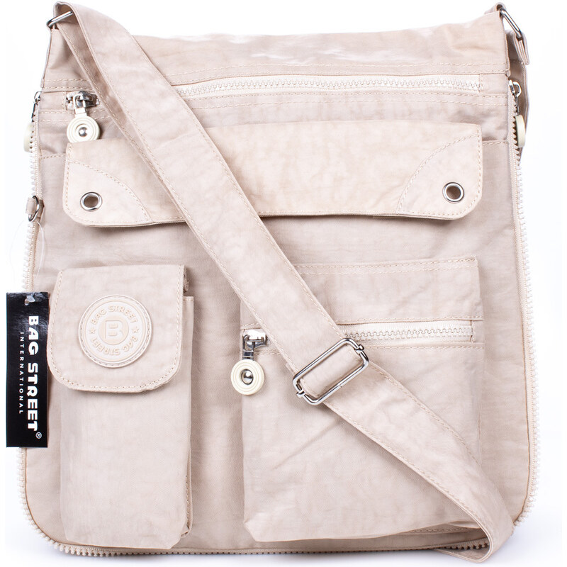 Bag Street Lehká volnočasová kabelka přes rameno béžová 2221 59936309