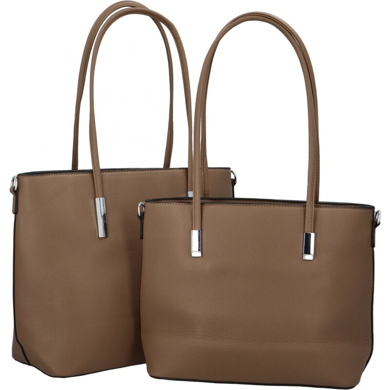 Tessra Set dvou dámských koženkových kabelek na rameno Cherana, khaki 90704990