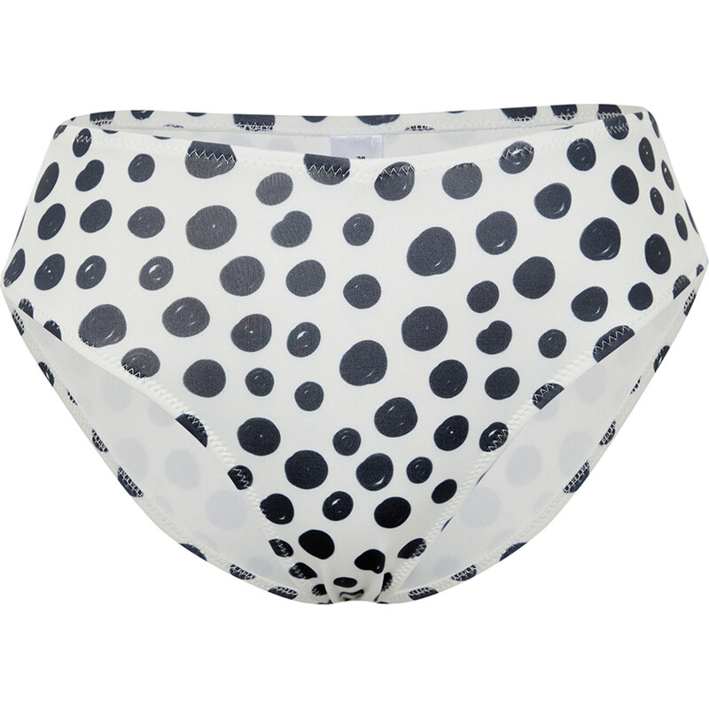 Trendyol Polka Dot High Waist Regular Bikini Bottom