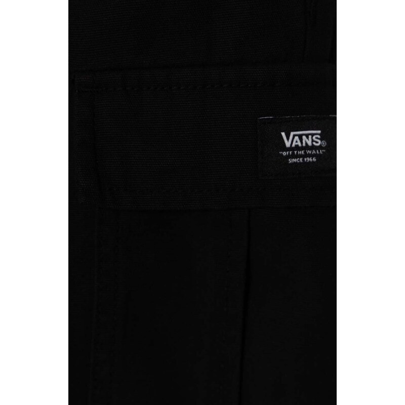 Dětské bavlněné šortky Vans RANGE ELASTIC WAIST CARGO SHORT černá barva, nastavitelný pas