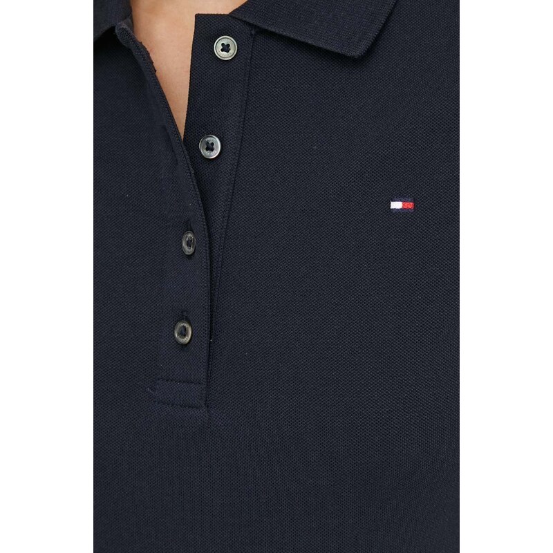 Polo tričko Tommy Hilfiger tmavomodrá barva