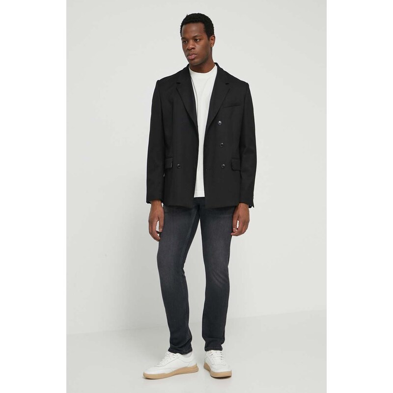 Džíny Calvin Klein Jeans pánské, černá barva, J30J324851