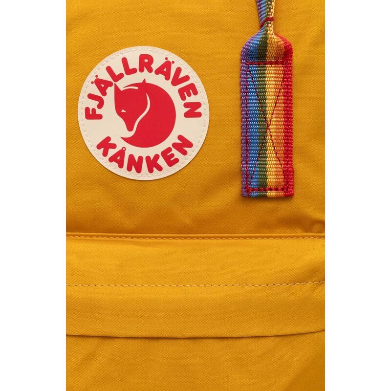 Batoh Fjallraven Kanken Rainbow dámský, oranžová barva, velký, s aplikací, F23620