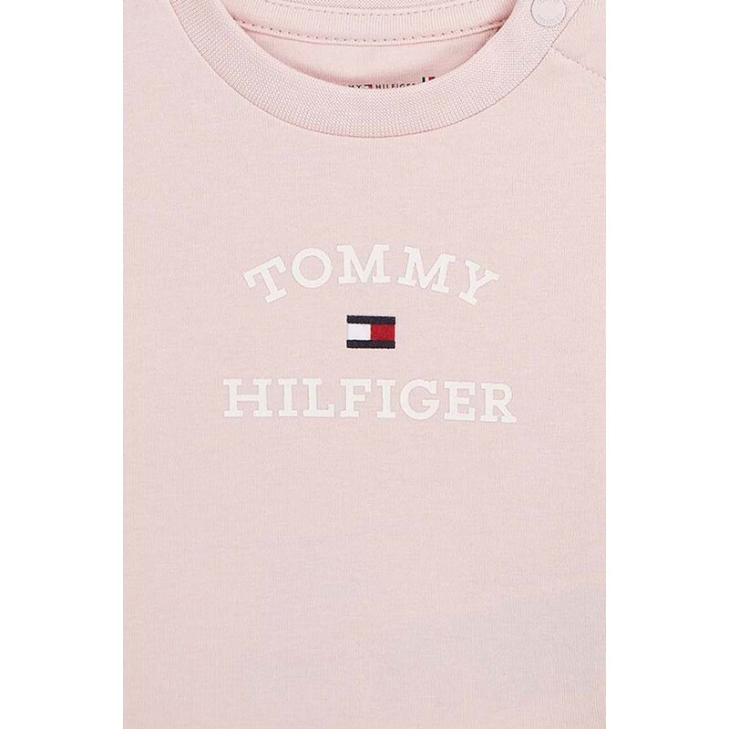 Kojenecká sada Tommy Hilfiger růžová barva