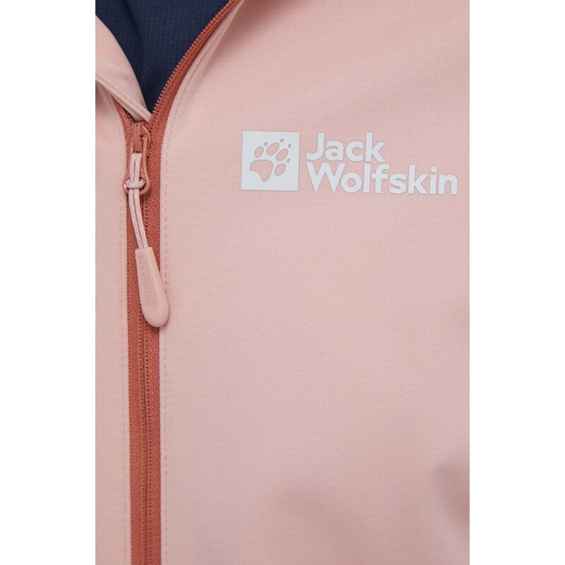 Outdoorová bunda Jack Wolfskin Feldberg růžová barva, 1306863