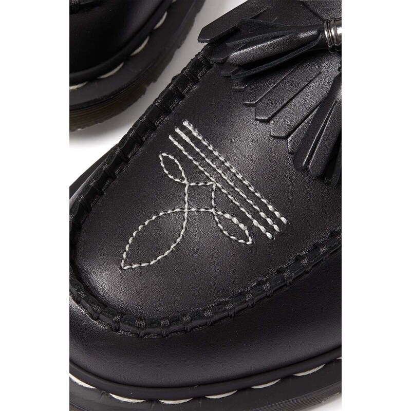 Kožené mokasíny Dr. Martens Adrian Gothic Americana černá barva, DM31626001