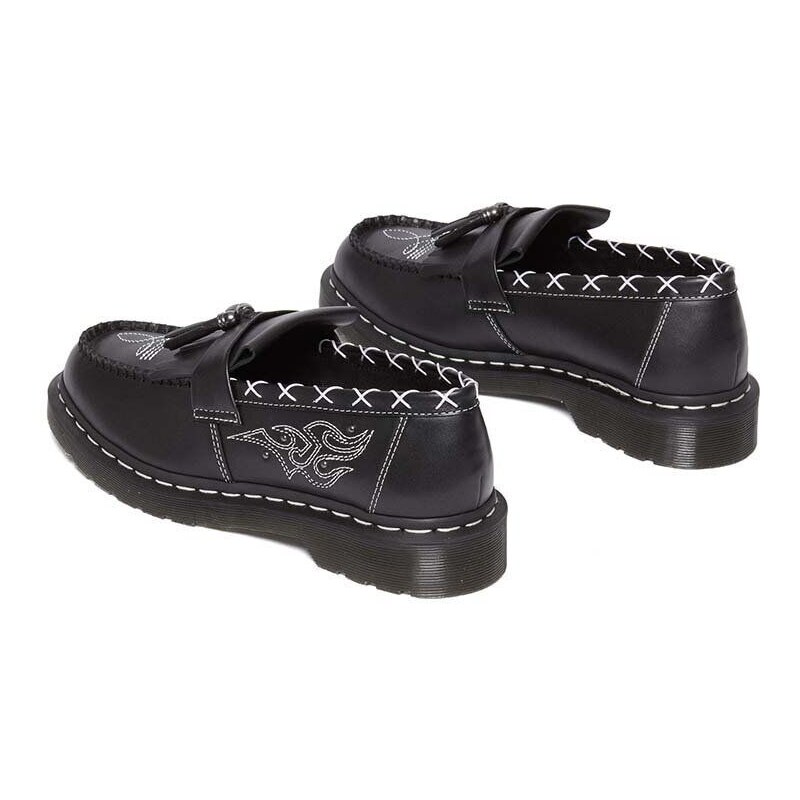 Kožené mokasíny Dr. Martens Adrian Gothic Americana černá barva, DM31626001