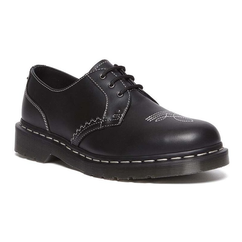 Kožené polobotky Dr. Martens 1461 Gothic Americana černá barva, DM31625001