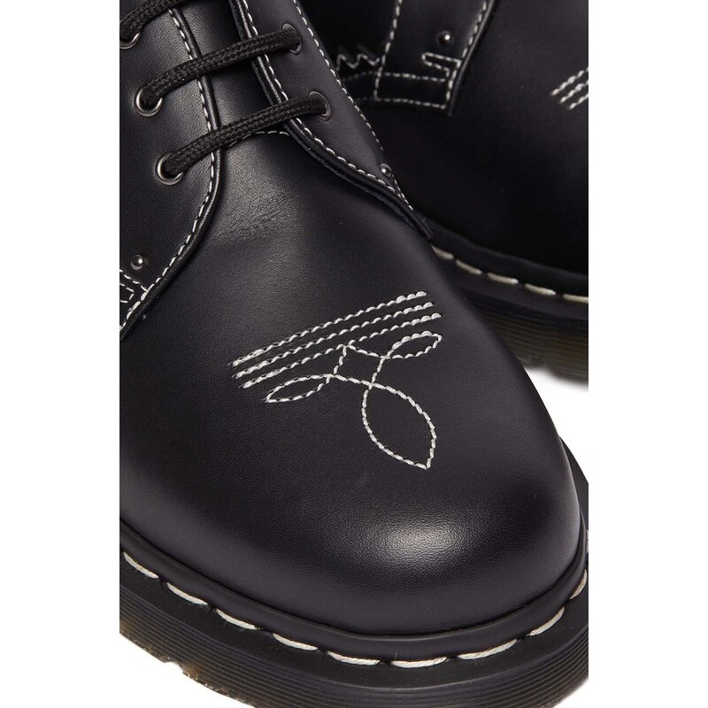 Kožené polobotky Dr. Martens 1461 Gothic Americana černá barva, DM31625001