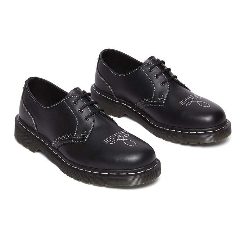 Kožené polobotky Dr. Martens 1461 Gothic Americana černá barva, DM31625001