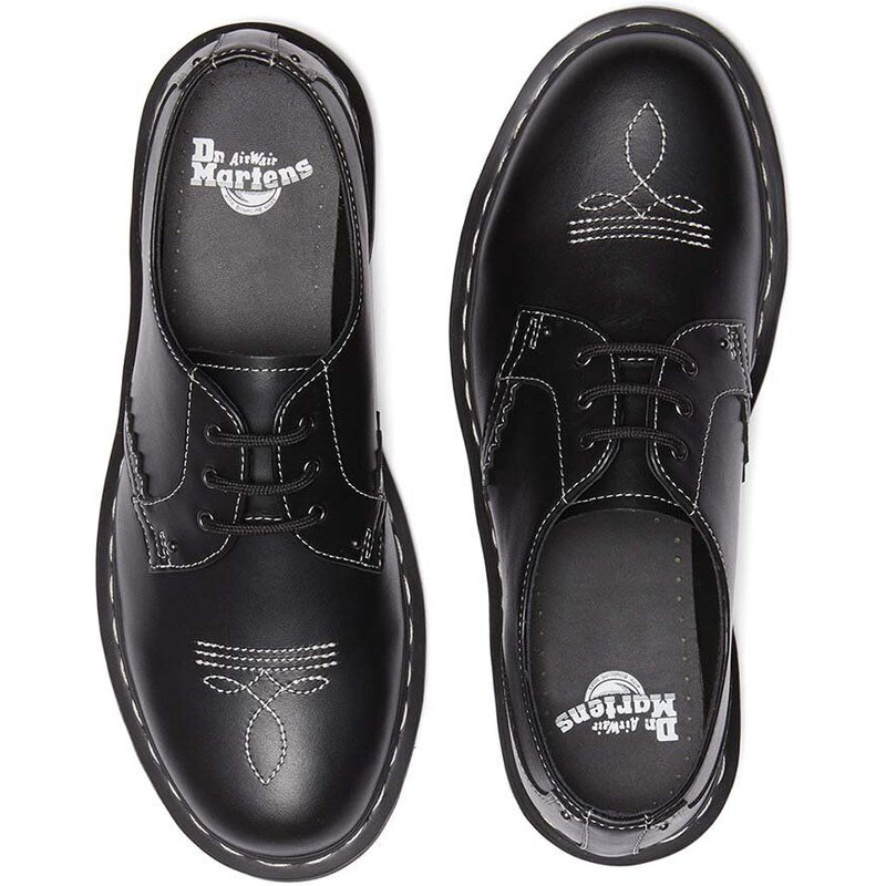 Kožené polobotky Dr. Martens 1461 Gothic Americana černá barva, DM31625001