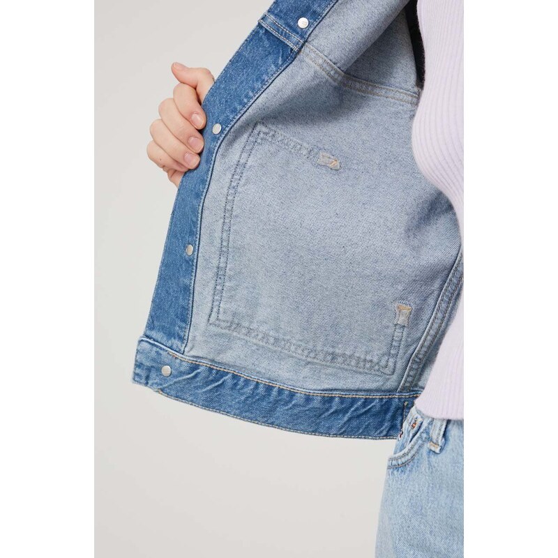 Džínová bunda Tommy Jeans dámská, přechodná