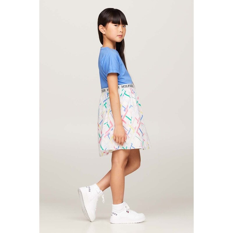Dětské bavlněné šaty Tommy Hilfiger mini
