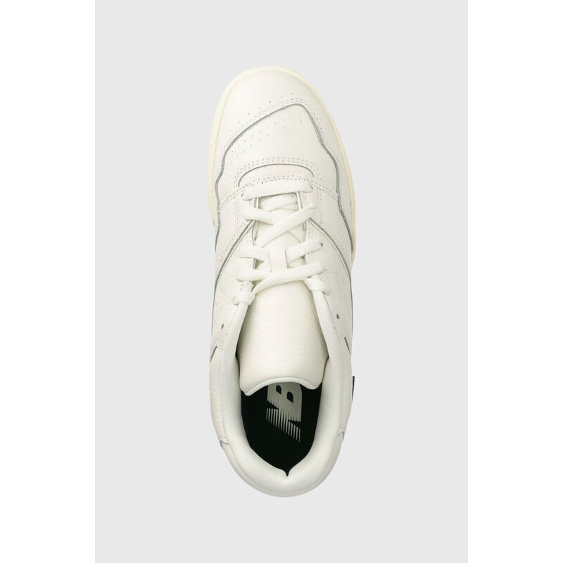 Kožené sneakers boty New Balance BB550PWT bílá barva, BB550PWT