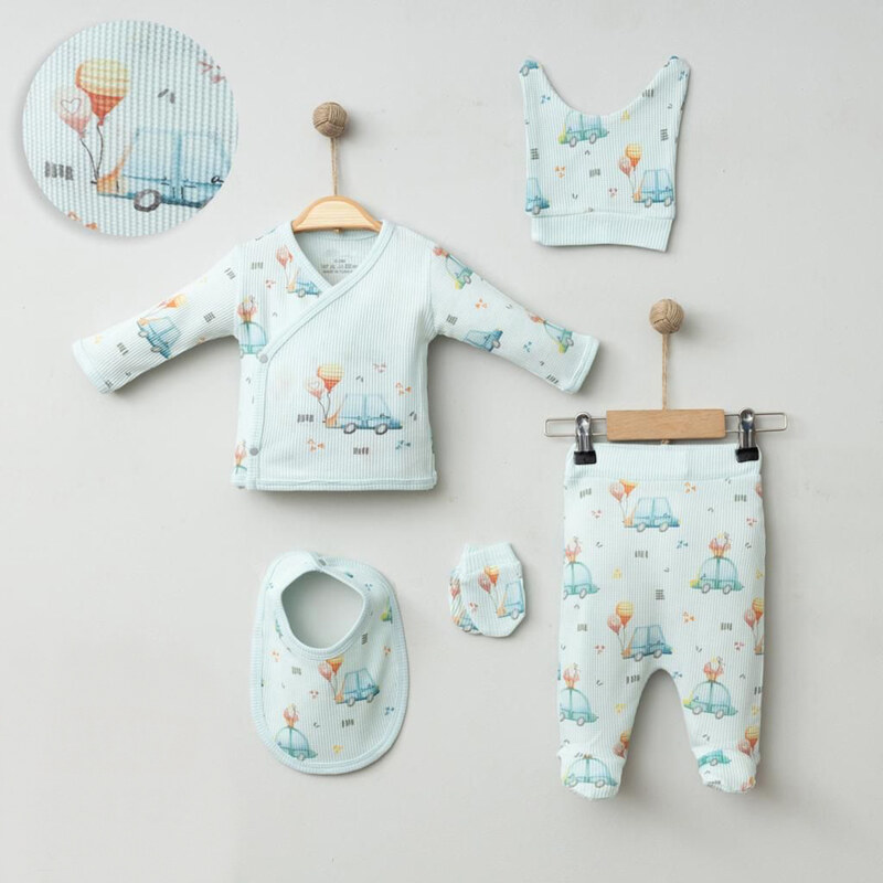TrendUpcz 5-dílná kojenecká souprava s vaflovou texturou | Oblečení pro miminka