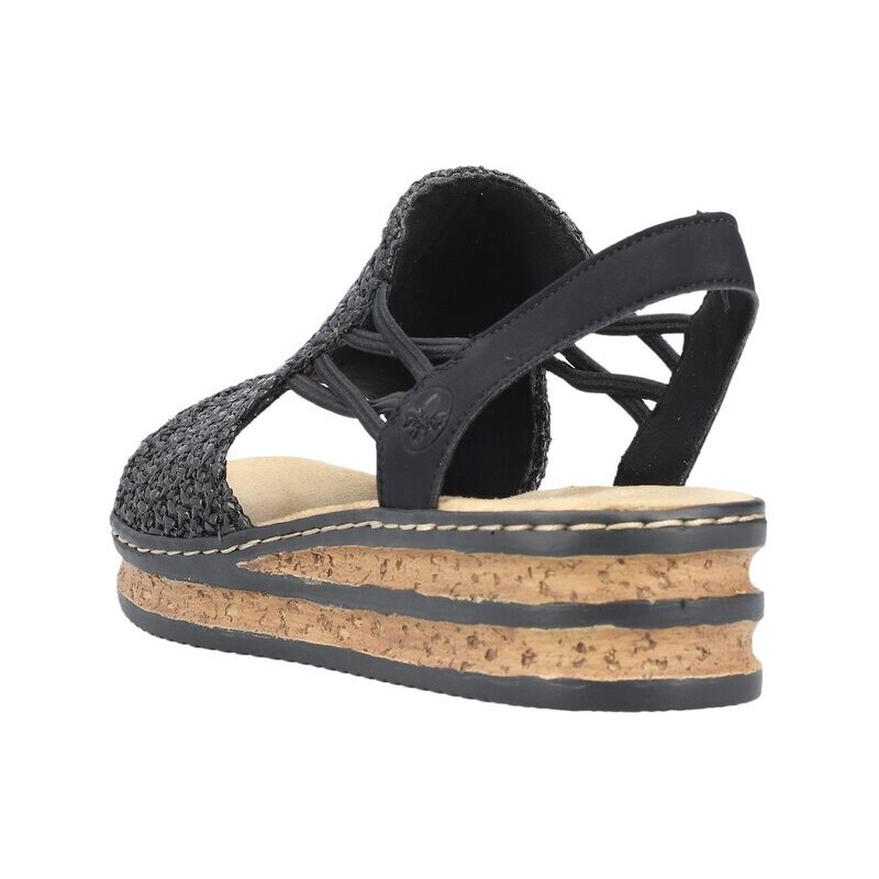 Sandály pro ty dámy, které nedělají kompromisy Rieker 62941-00 černá