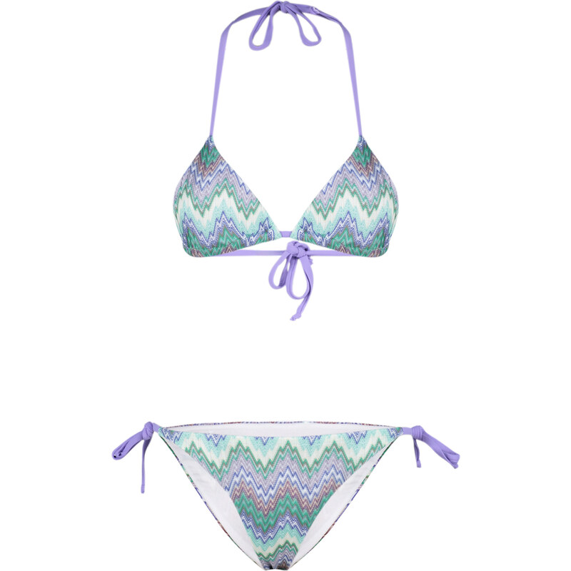 Trendyol Geometric Patterned Triangle Knitwear Regular Bikini Set