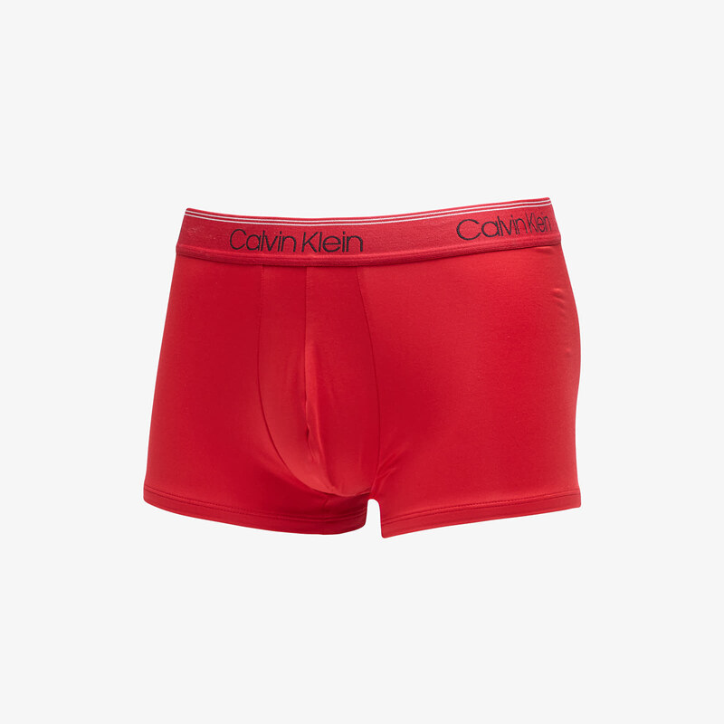 Boxerky Calvin Klein Microfiber Stretch Wicking Technology Low Rise Trunk 3-Pack Black/ Convoy/ Red Gala