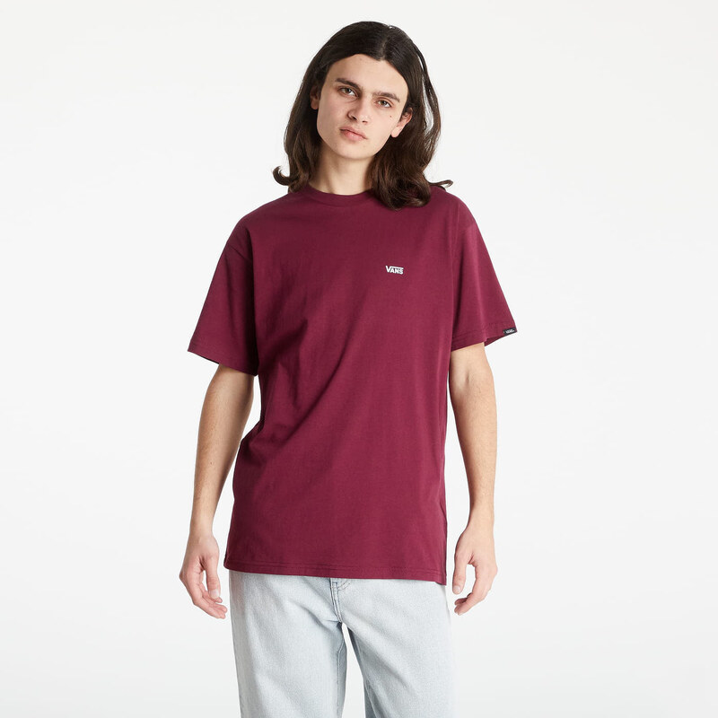 Pánské tričko Vans Left Chest Logo Tee Burgundy