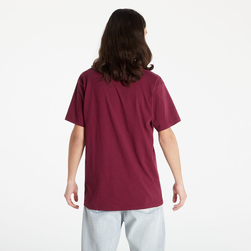 Pánské tričko Vans Left Chest Logo Tee Burgundy