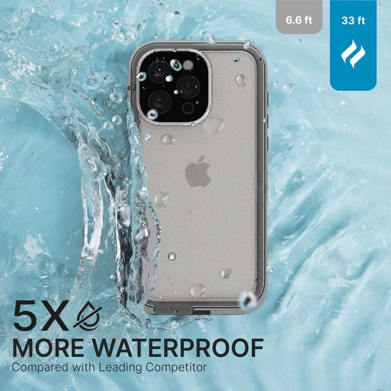 Ochranný kryt na iPhone 15 Pro MAX - Catalyst, Total Protection Titanium Gray