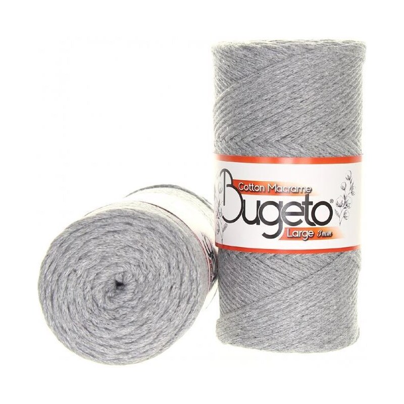 Bugeto Cotton Macrame Large 3 mm - světle šedá 101