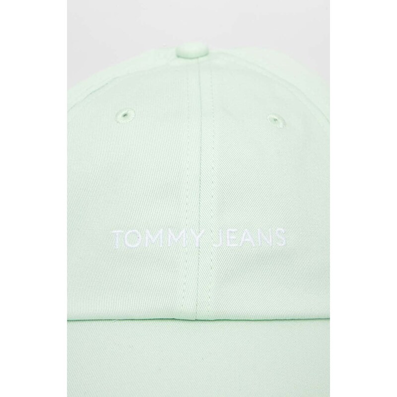 Bavlněná baseballová čepice Tommy Jeans béžová barva