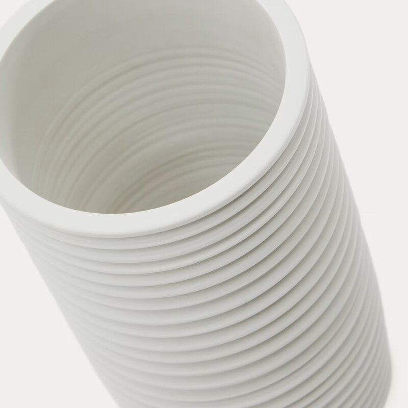 Bílá keramická váza Kave Home Sibone 20 cm