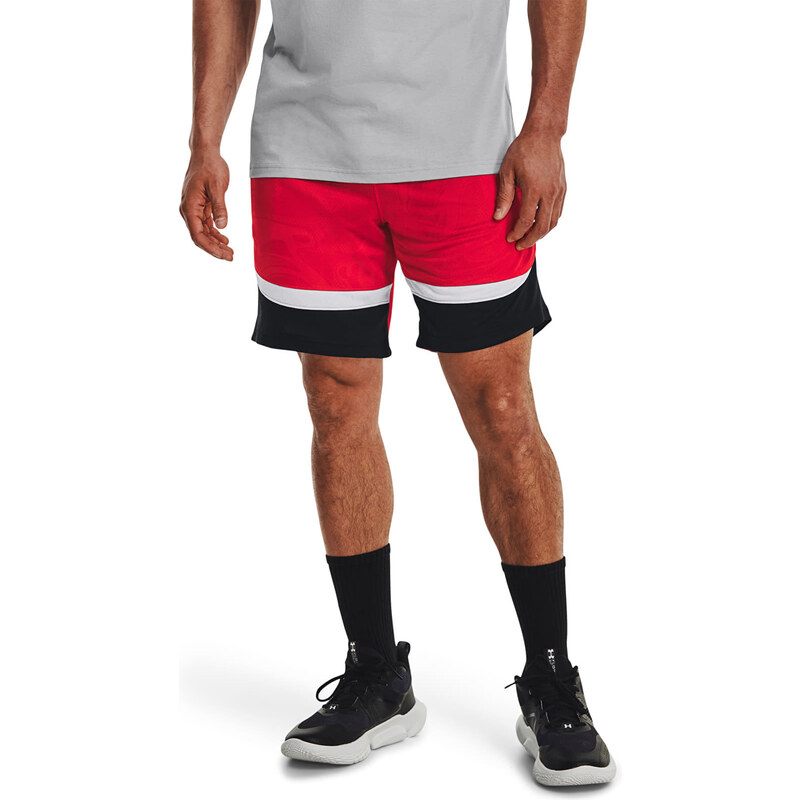 Pánské kraťasy Under Armour Heatwave Hoops Short Red