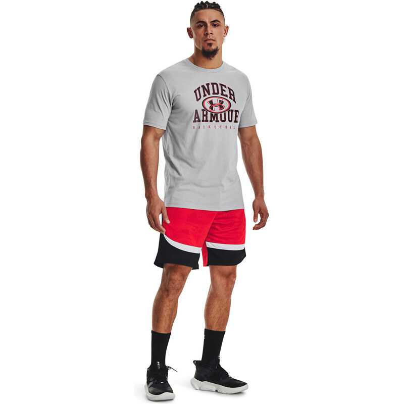 Pánské kraťasy Under Armour Heatwave Hoops Short Red