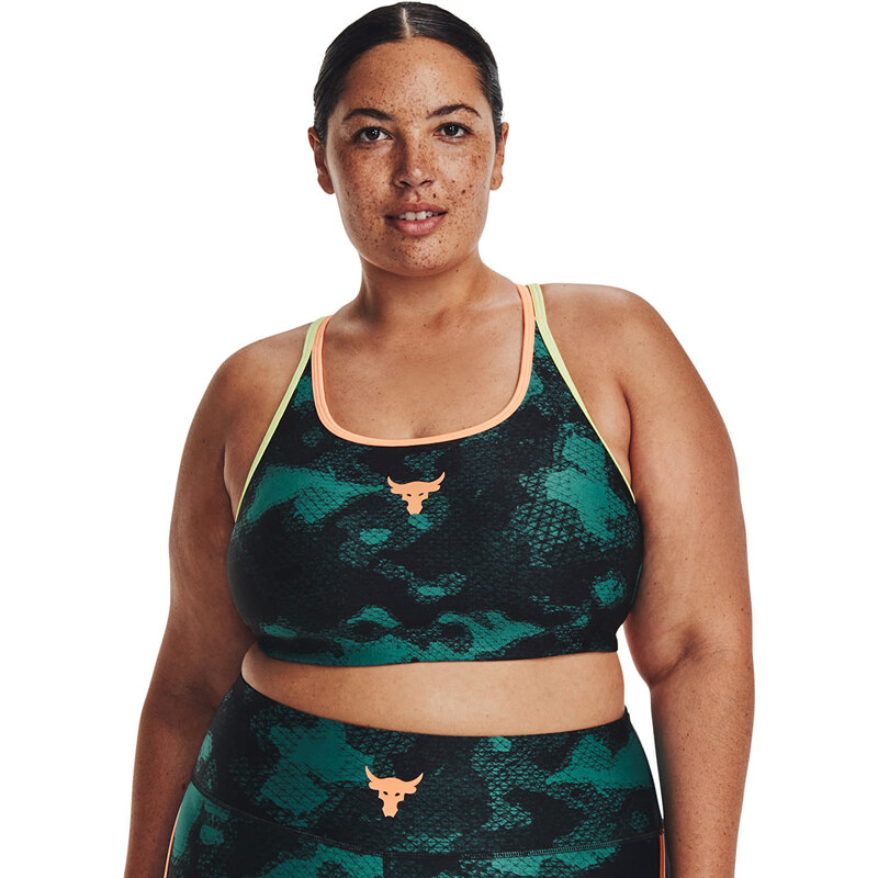 Podprsenka Under Armour Pjt Rck Crsbck Pt Bra Fam Green