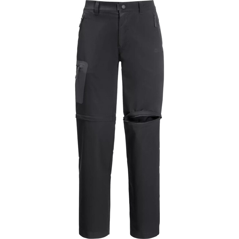 BASIC ČERNÉ TURISTICKÉ KALHOTY/KRAŤASY JACK WOLFSKIN ACTIVE TRACK ZIP OFF M PANTS Černá