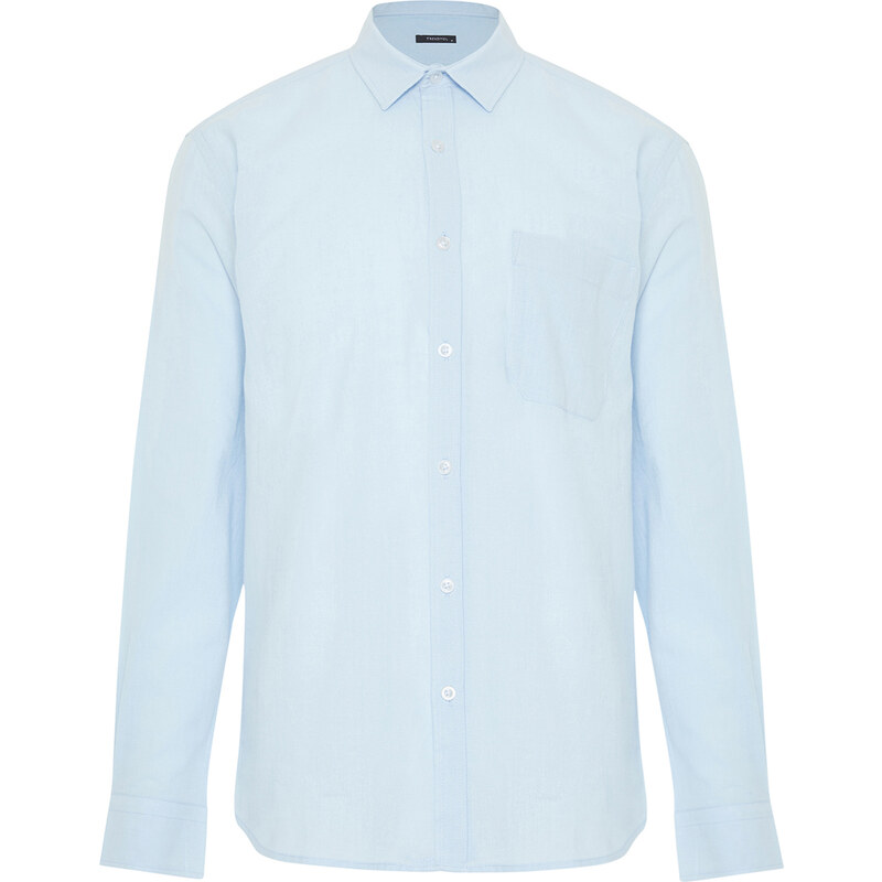 Trendyol Blue Regular Fit 100% Cotton Shirt