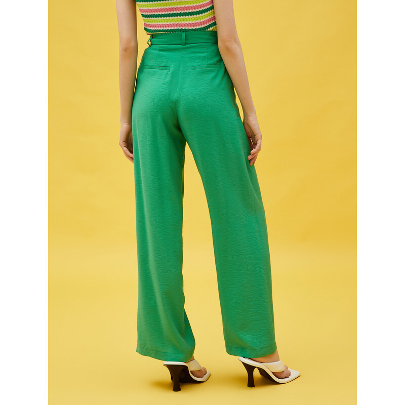 Koton Pleated Palazzo Pants with Pockets