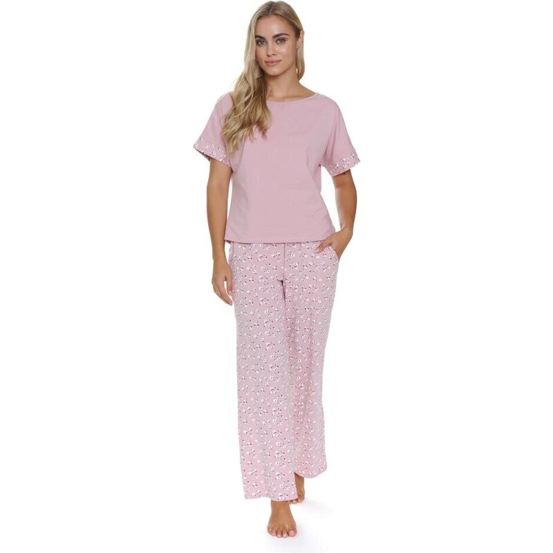 DN Nightwear Dámské pyžamo Daisy růžové