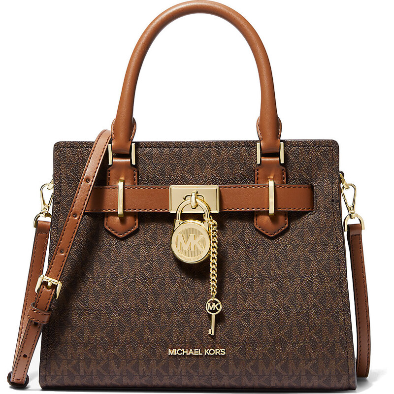 Michael Kors Hamilton Small Logo Satchel Brown