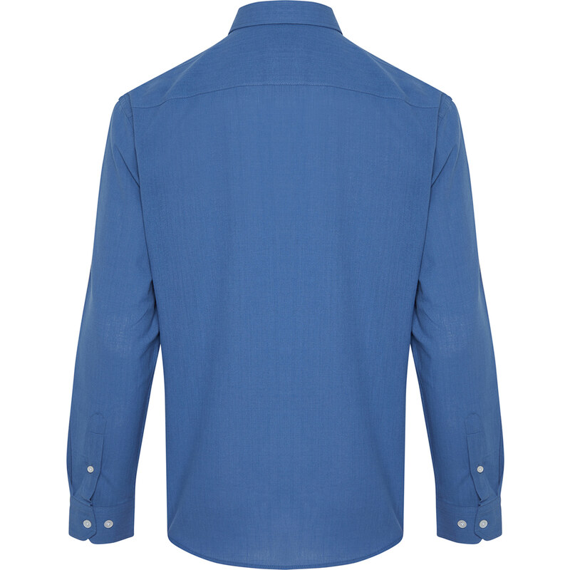 Trendyol Navy Regular Fit 100% Cotton Shirt