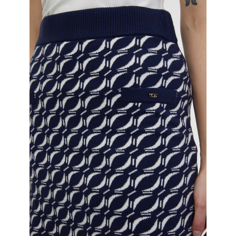 Orsay Tmavě modrá dámská svetrová sukně - Dámské