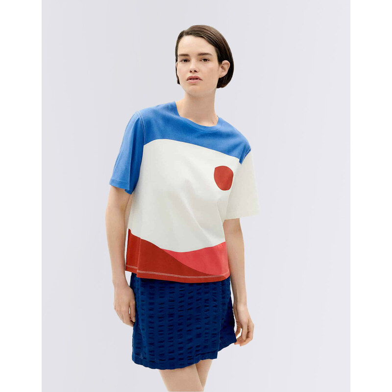 Thinking MU Abstract Lucia T-Shirt SNOW WHITE