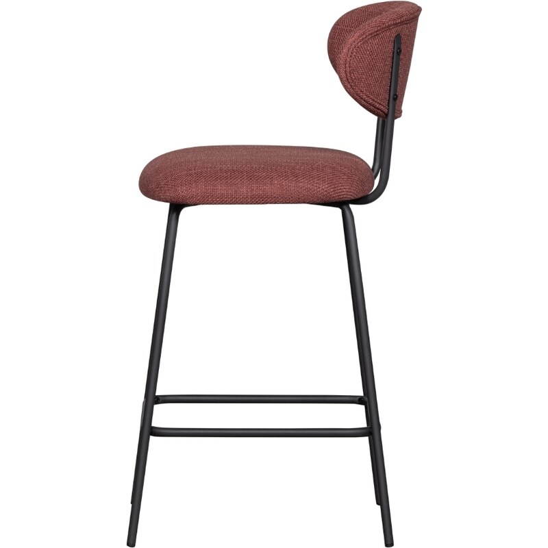 Hoorns Červená čalouněná barová židle Kiel 66 cm