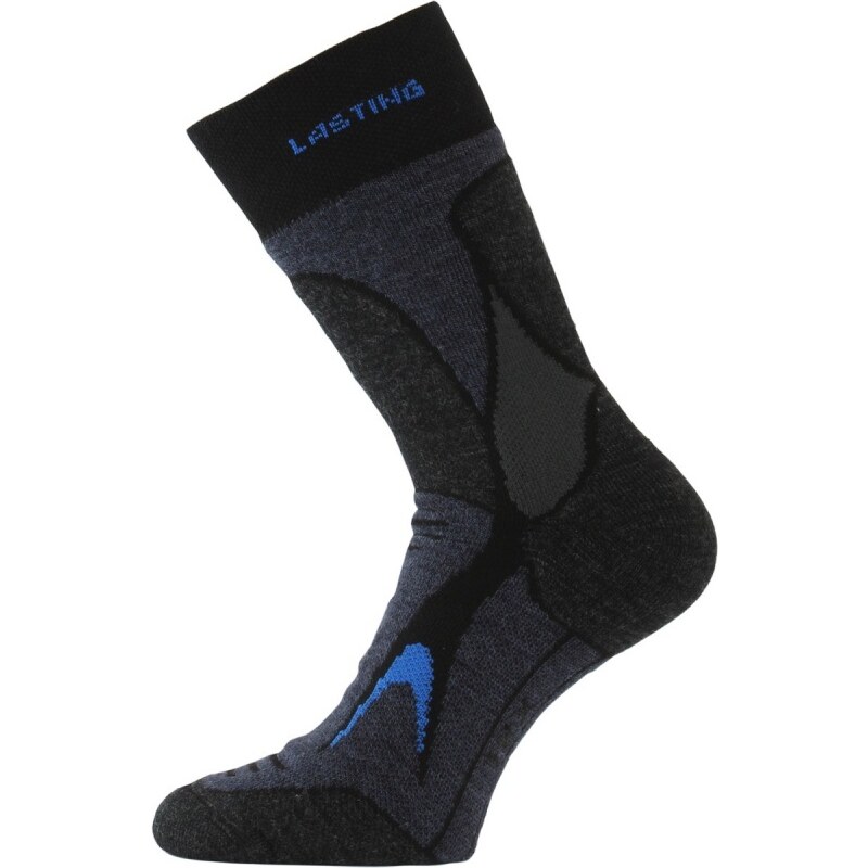Ponožky Lasting merino TRX treking Velikost: M šedá/modrá 90729060