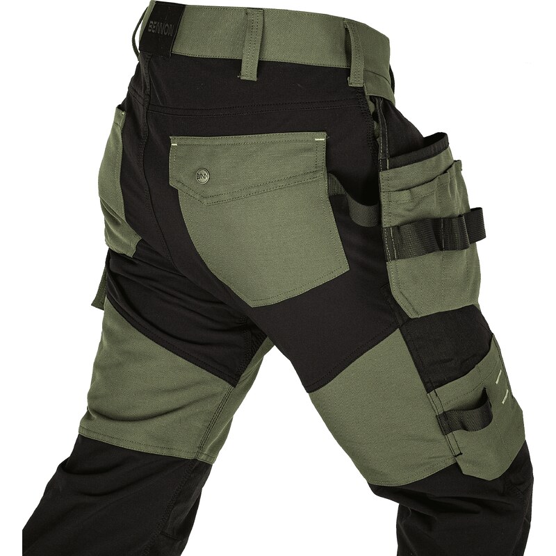 Bennon Promacher EREBOS Trousers pánské zeleno-černé pracovní kalhoty 44
