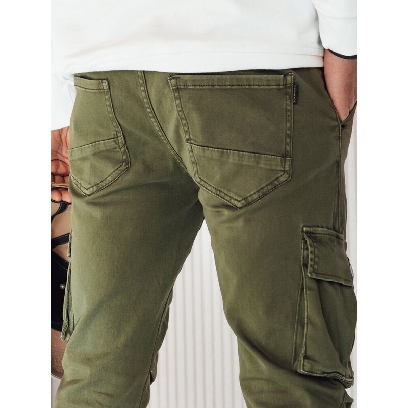 Dstreet Trendy kapsáčové zelené jogger kalhoty