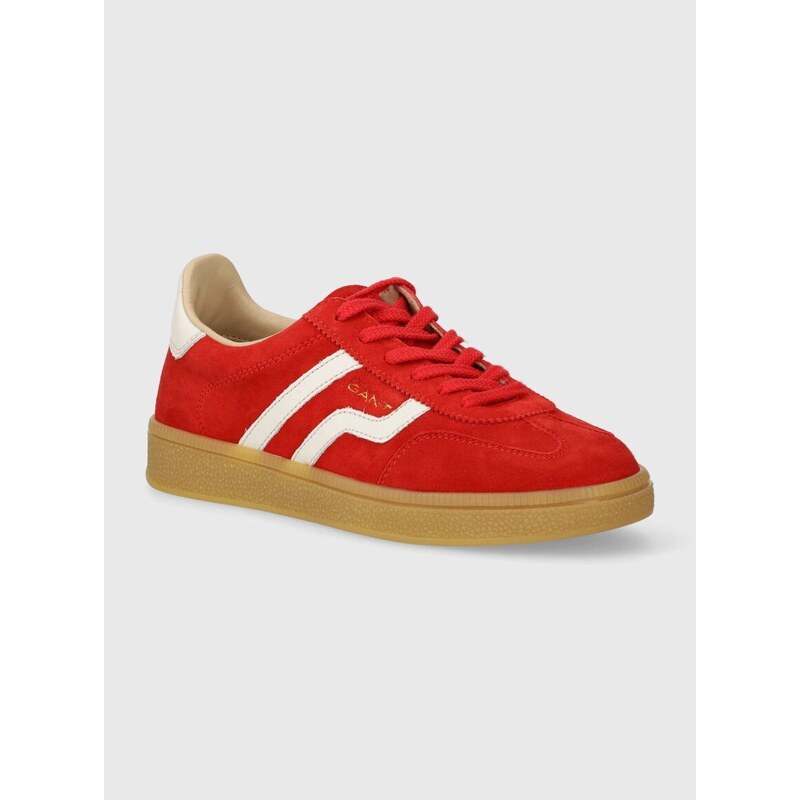 Semišové sneakers boty Gant Cuzima červená barva, 28533550.G51
