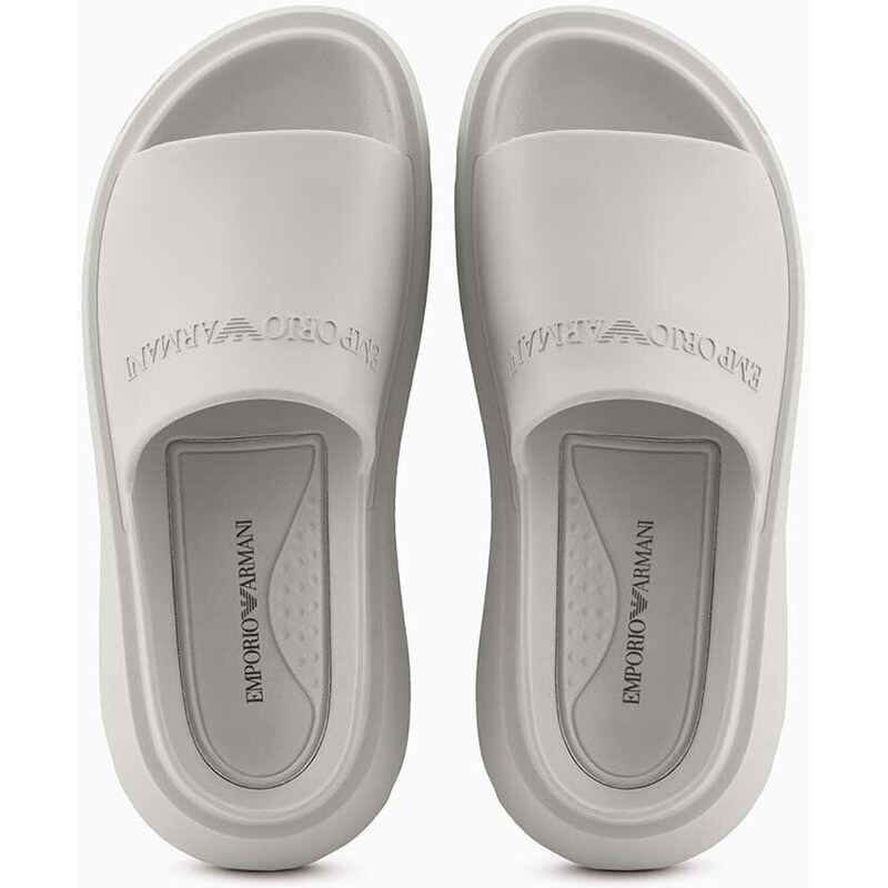 Pantofle Emporio Armani pánské, béžová barva, X4P134 XD405 01791