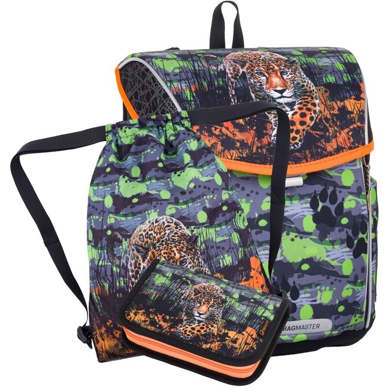 Bagmaster PRIM 24 B malý školní set pro prvňáčky – levhart