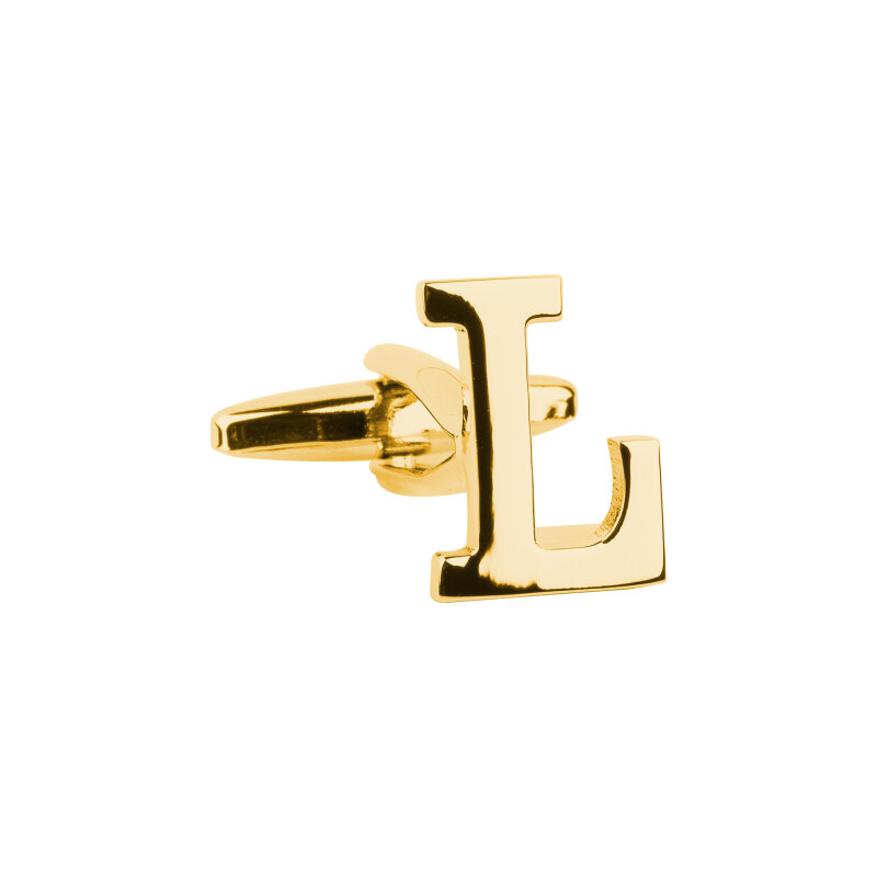 BUBIBUBI Manžetový knoflíček zlaté písmeno L