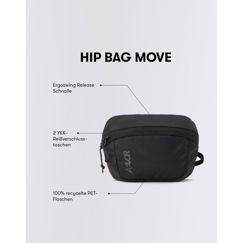 Aevor Hip Pack 2L Ripstop Black