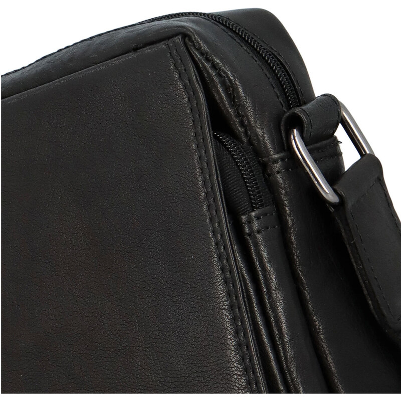 Pánská kožená taška přes rameno černá - SendiDesign Jarullo černá